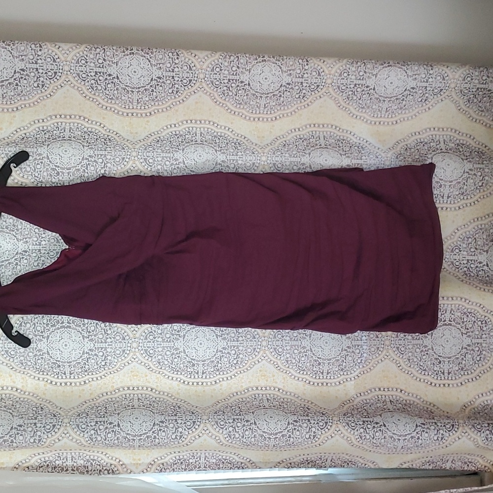 Eileen Fisher ruched stretch dress